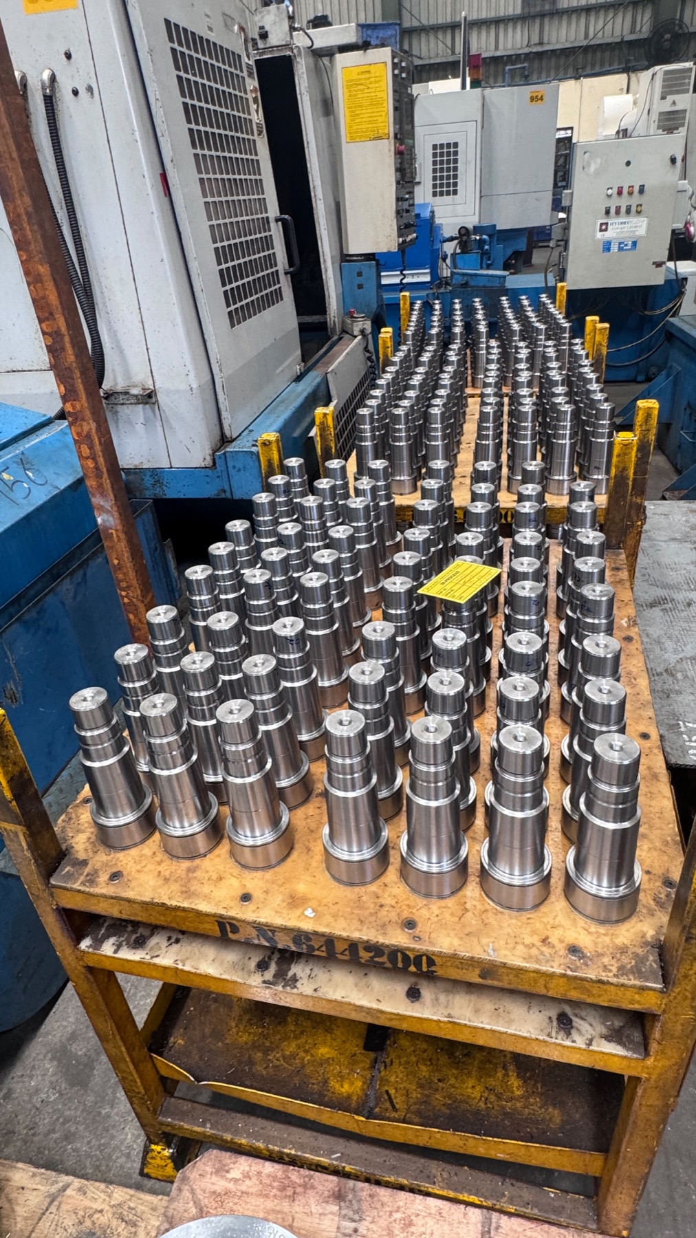 Batch of finished precision-machined components